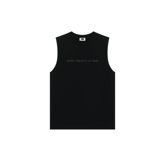Studded Sleeveless T-Shirt (Black)